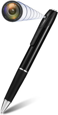 Bzrqx Mini Security Spy Camera Pen Hidden Camera Body, Portable Wearable Spy Pen Camera V8 Sports and Action Camera(Black, 12 MP)
