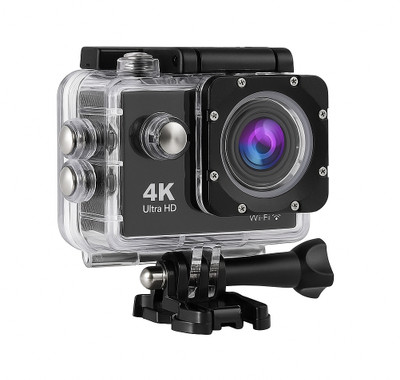 Suroskie Action camera 4K Ultra HD 16 MP WiFi Waterproof Sports and Action Camera(Black, 16 MP)