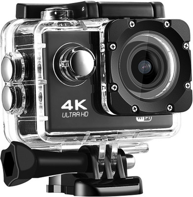 Elevea Action camera (12 years warranty)4K WiFi Waterproof Action Sport Camera Sports and Action Camera(Black, 16 MP)