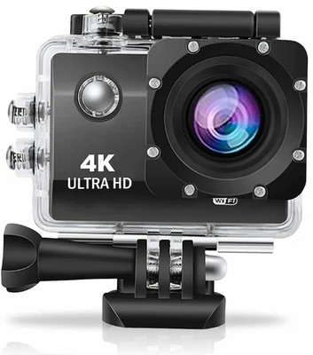MOTOCAM 4K MOTO VLOGGING CAMERA ULTRA HD 20MP WIDE ANGLE 170 DEGREE AND WATERPROOF Sports and Action Camera(Black, 20 MP)
