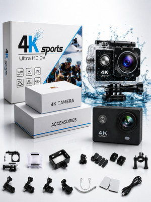 DSLRX PRO 4K_action Pro Vision 4K Ultra HD WiFi Waterproof Adventure Camera Sports and Action Camera(Black, 20 MP)
