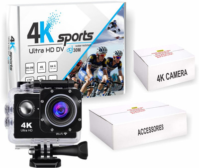 SpectraFocus GoPro Action camera GoPro Action Camera 4k20MP Wifi 30M Waterproof Action Camera Sports DV Camcorder Sports and Action Camera(Black, 20 MP)