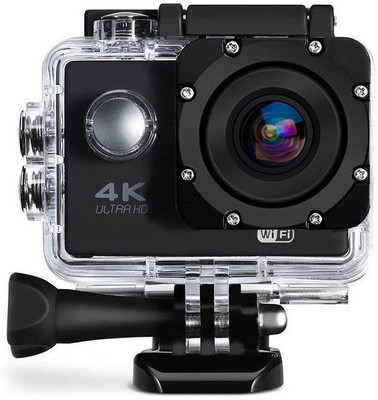 Elevea HD Quality H12 4K Ultra HD Water Resistant Sports Action Camera 2 Inch Display (16 MP) Sports and Action Camera(Black, 16 MP)
