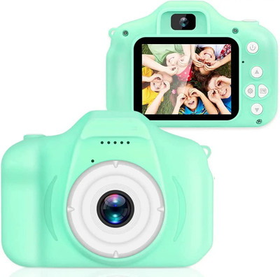BuyLuxe Mini HD Digital Camera for Kids – Photo & Video Camera Toy 13MP DSLR Camera(Green)