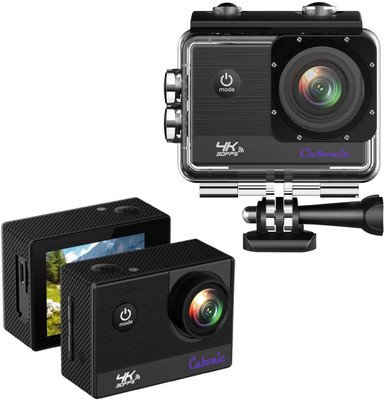 Cubonic 4k UltraHD 4K(30fps) Waterproof | WiFi |170° Wide-Angle Lens | 16MP Photos Sports and Action Camera(Black, 16 MP)