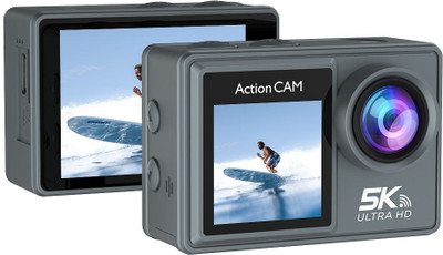 AUSHA action camera 5K Waterproof Camera Sports and Action Camera(Black, 16 MP)