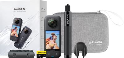 Insta360 X3 Travel Bundle Sports and Action Camera(Black, 72 MP)