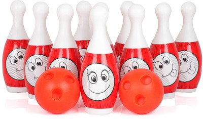 Skstore Bowling Game for Kids 10 Pin 2 Balls Bowling Set for Kids Games Indoors Outdoor Sports Bowling Set