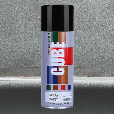 Golden Fox Cube Gloss Black Spray Paint Gloss Black Spray Paint 400 ml(Pack of 1)