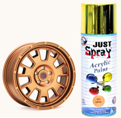 Just Spray Copper Spray Paint Gloss Finish Spray Paint Quick Dry Good finish Gold Spray Paint 400 ml(Pack of 1)