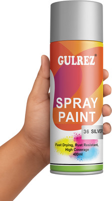 DropFitPvt Silver Spray Paint 400 ml(Pack of 1)
