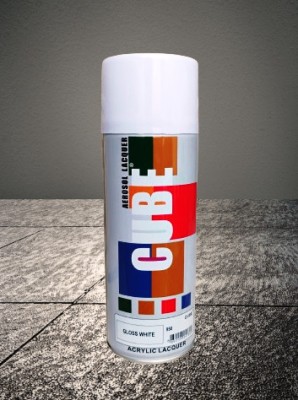 BNJ CUBE 10 Spray Paint Auto, Bike, Scooter, Furniture, Refrigarator and Wall White Spray Paint 400 ml(Pack of 1)