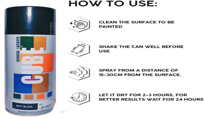 CUBE Matt Black Spray Paint 400 ml(Pack of 1)