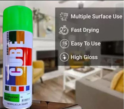 CUBE Green Spray Paint 400 ml(Pack of 1)