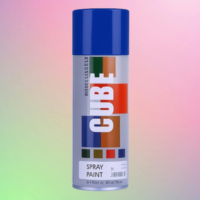 Golden Fox Cube Blue Spray Paint Medium Blue Spray Paint 400 ml(Pack of 1)