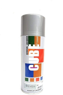 CUBE Silver Spray Paint 400 ml(Pack of 1)