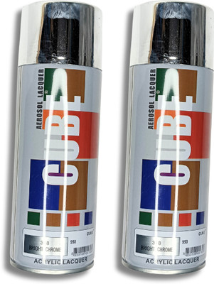 Syntex Multi-Use Spray Paint – For Metal, Wood, Plastic & More Bright Chrome Spray Paint 800 ml(Pack of 1)