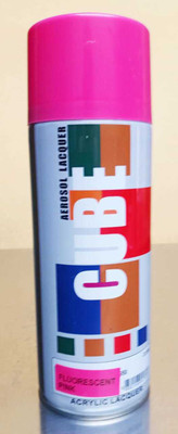 suman traders CUBE SPRAY PAINT Pink Spray Paint 400 ml(Pack of 1)