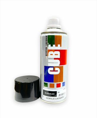 CUBE Black Aerosol Multipurpose Color Spray PaintCube Black Spray Paint 400 ml(Pack of 1)