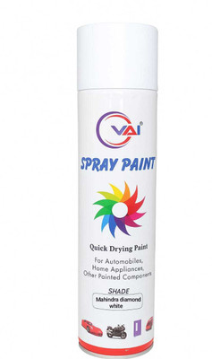 VAI Spray Paint Diamond White (RC Colour Name) Compatible for Mahindra Cars-440ml White Spray Paint 440 ml(Pack of 1)