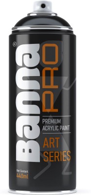 Banna Premium Art Series Acrylic SPACE BLACK Spray Paint 440 ml(Pack of 1)