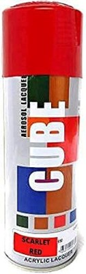 CUBE Best Quality Aerosol Multi Purpose Spray Paint Fast-Drying Paint Color Red Spray Paint 400 ml(Pack of 1)