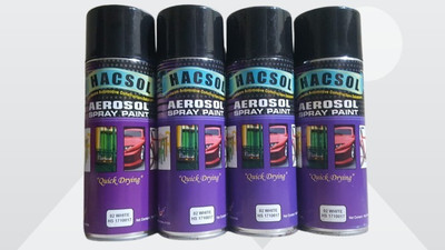 HACSOL White Spray Paint 400 ml(Pack of 4)