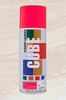 Golden Fox CUBE Fluorescent Pink Acrylic Lacquer Spray Paint fluorescent pink Spray Paint 400 ml(Pack of 1)