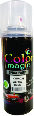 COLORMAGIC alpha blue Top Coat Gloss Laquer for car xcent Blue Spray Paint 400 ml(Pack of 2)