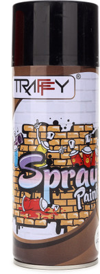 traffy Black Spray Paint 400ml - Glossy Finish Use for Bike, Car, Wood & Metal Black Spray Paint 400 ml(Pack of 1)