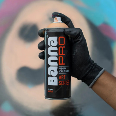 Banna Premium & Quick dry Acrylic Paint for metal, wood, plastic & concrete surfaces Salmon Spray Paint 440 ml(Pack of 1)