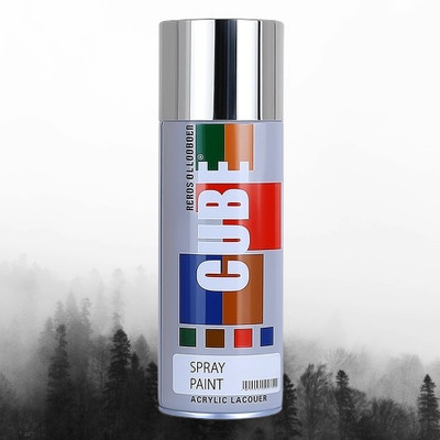 Golden Fox Cube Chrome Spray Paint Bright Chrome Spray Paint 400 ml(Pack of 1)