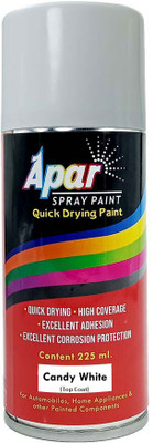 apar Automotive Spray Paint Candy White (RC Colour Name) - 225 ml (Pack of 1), White Spray Paint 225 ml(Pack of 1)