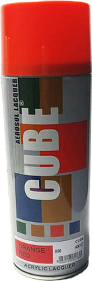 CUBE Orange Spray Paint 25 ml(Pack of 1)
