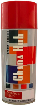 GHANA HUB Premium Cube F1 Single Orange Red Spray Paint 400 ml(Pack of 1)