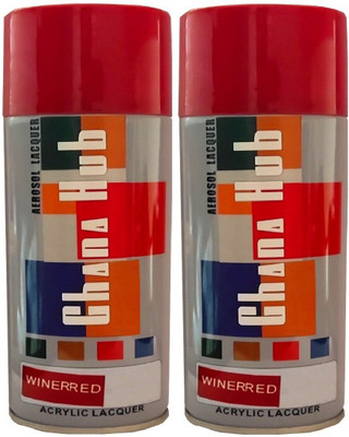 mystic Cube Aerosol Spray Paint for Multipurpose Red Spray Paint 400 ml(Pack of 2)
