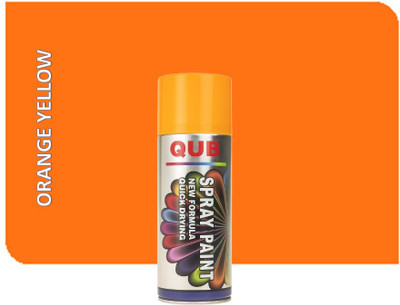 QUB AUTO CARE SPRAY PAINT ORANGE YELLOW Spray Paint 400 ml(Pack of 1)