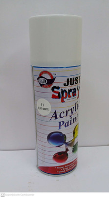 Just Spray Flourescent White Spray Paint Gloss Finish Spray Paint Quick Dry Good finish White Spray Paint 400 ml(Pack of 1)