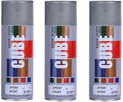 samtech Grey-P3 Spray Paint 600 ml(Pack of 3)