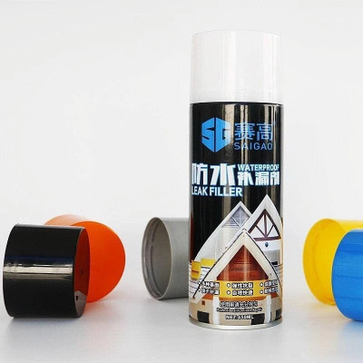 WUUP leak spray crack filler BLACK Spray Paint 500 ml(Pack of 1)