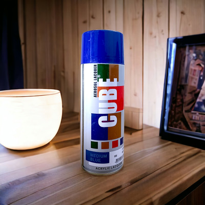 GHANA HUB Original Cube Medium Blue Spray Paint 400 ml(Pack of 1)