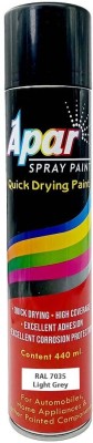 apar Spray Paint Can RAL 7035 (Light Grey) - 440 ml, For Industrial Powder coatings, Liquid paintings, Electrical Panels Grey Spray Paint 440 ml(Pack of 1)