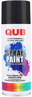 CUBE GLOSS BLACK SPRAY PAINT Black Spray Paint 400 ml(Pack of 1)