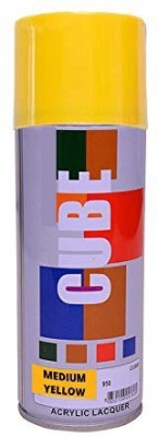 CUBE Cube Aerosol Spray Paint for Multipurpose Yellow Spray Paint 400 ml(Pack of 1)