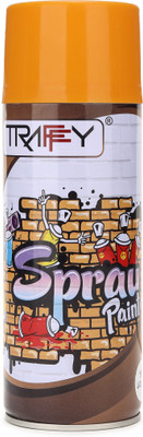 traffy Medium Yellow Spray Paint 400ml - Glossy Finish Use for Bike, Car, Wood & Metal Medium Yellow Spray Paint 400 ml(Pack of 1)