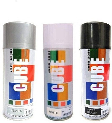 CUBE Cube Aerosol Spray Paint for Multipurpose Multicolor Spray Paint 400 ml(Pack of 3)