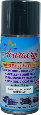 AOURACRYL PU Spray Paint Cappuccino Beige (RC Colour) for SKD. Cars-225ml (Pack of 1) Cappuccino Beige Spray Paint 225 ml(Pack of 1)