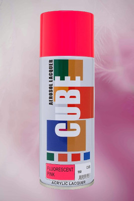 MODAROCK CUBE Fluorescent Pink Acrylic Lacquer Spray Paint fluorescent pink Spray Paint 400 ml(Pack of 1)