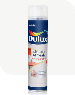 Dulux Simply Refresh Spray Paint Multipurpose for Home Wall, Wood & Metal White Spray Paint 400 ml(Pack of 1)