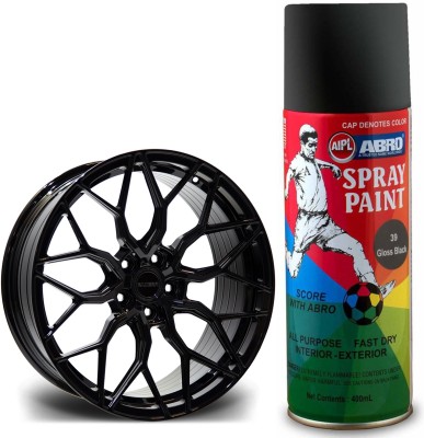 ABRO Premium Quality Glossy Spray Paint - ABRO Gloss Black Spray Paint 400 ml(Pack of 1)